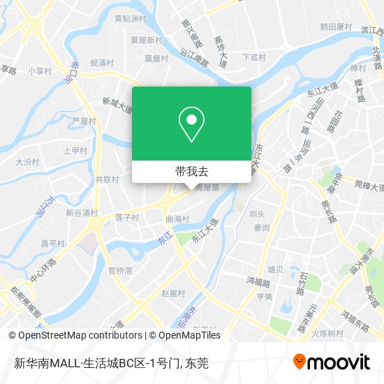 新华南MALL·生活城BC区-1号门地图