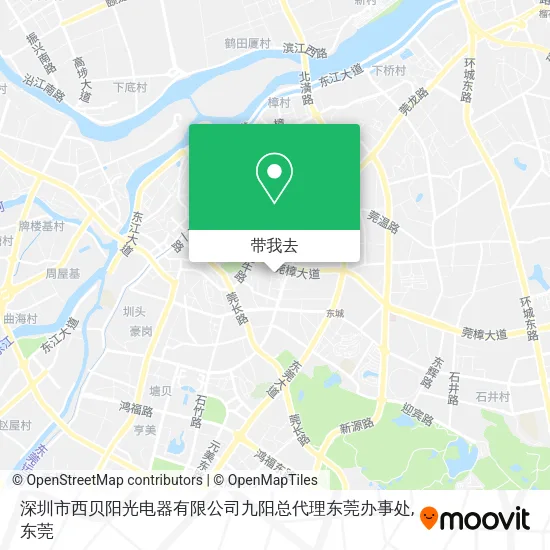 深圳市西贝阳光电器有限公司九阳总代理东莞办事处地图