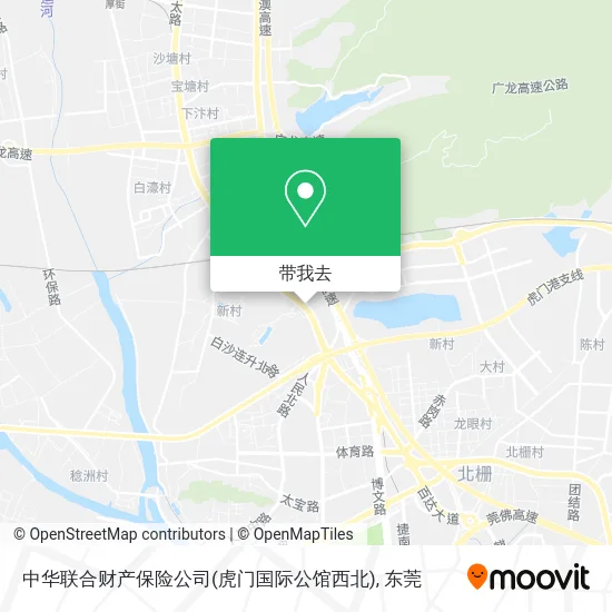 中华联合财产保险公司(虎门国际公馆西北)地图