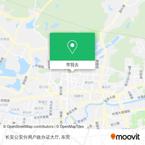 长安公安分局户政办证大厅地图