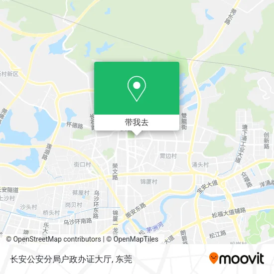 长安公安分局户政办证大厅地图