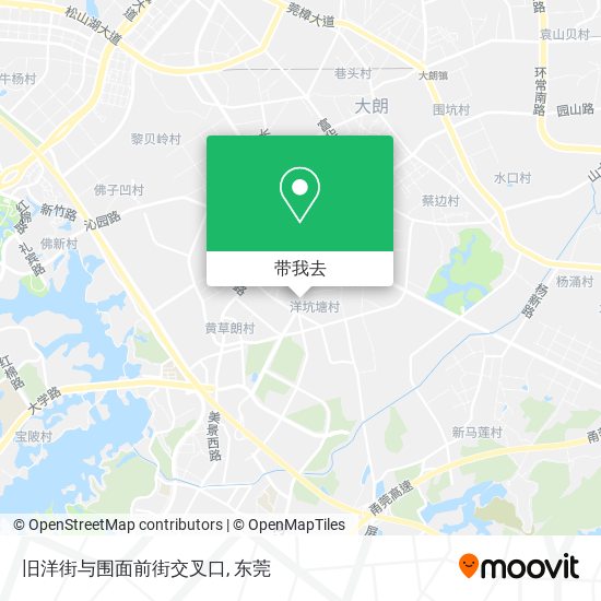 旧洋街与围面前街交叉口地图