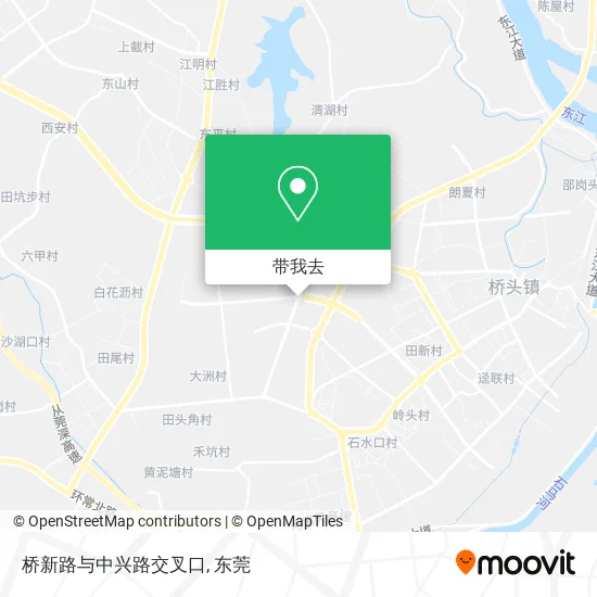 桥新路与中兴路交叉口地图