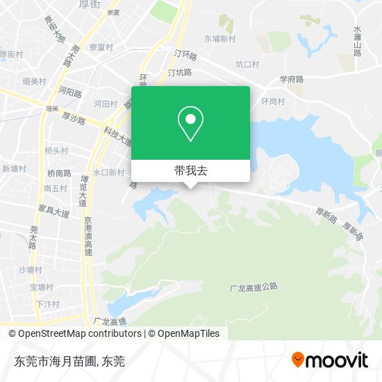 东莞市海月苗圃地图