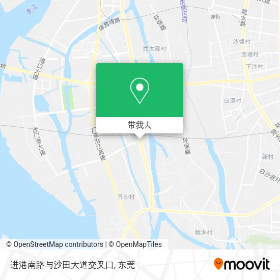 进港南路与沙田大道交叉口地图