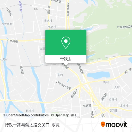 行政一路与莞太路交叉口地图