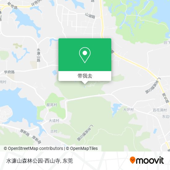 水濂山森林公园-西山寺地图