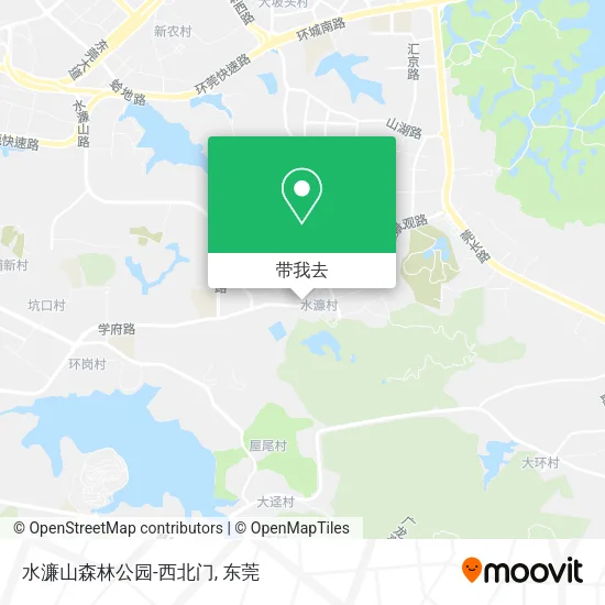 水濂山森林公园-西北门地图