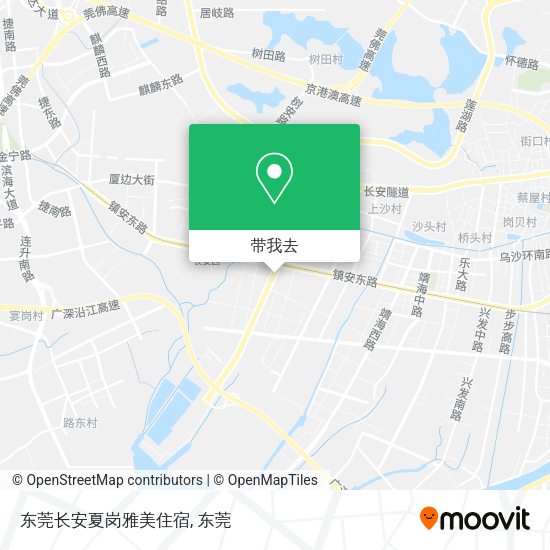 东莞长安夏岗雅美住宿地图