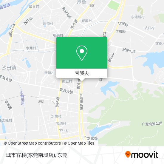 城市客栈(东莞南城店)地图