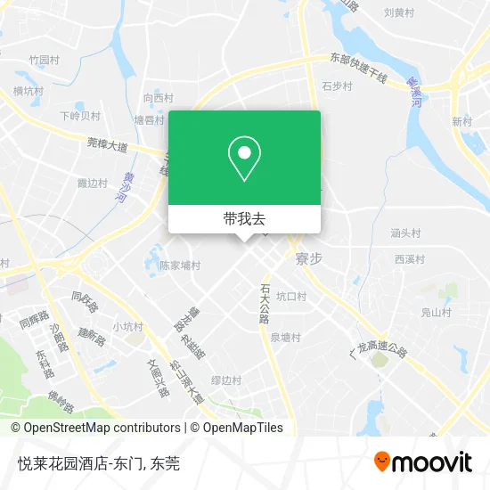 悦莱花园酒店-东门地图