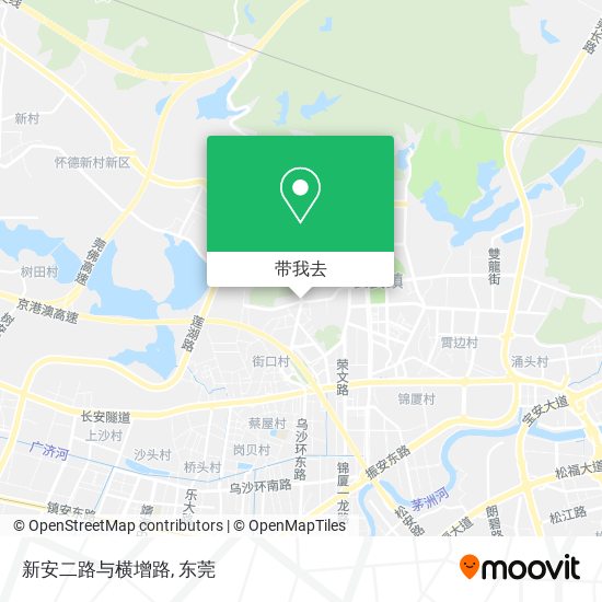 新安二路与横增路地图