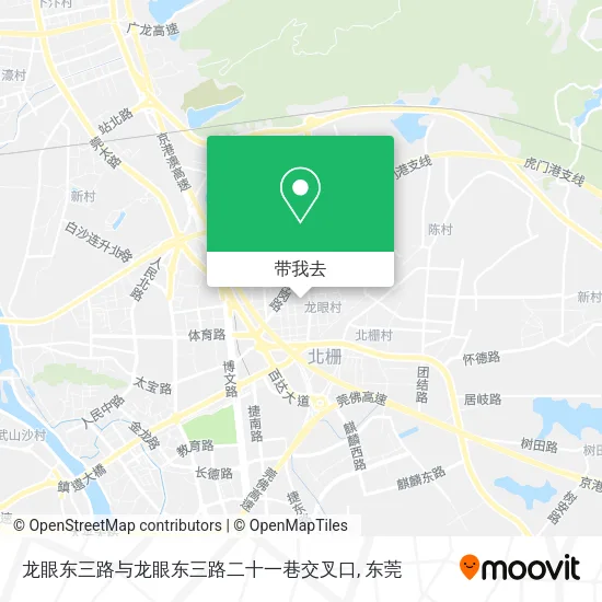龙眼东三路与龙眼东三路二十一巷交叉口地图