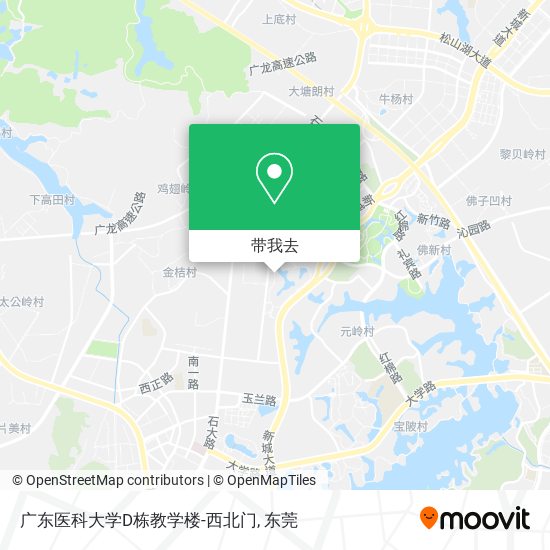 广东医科大学D栋教学楼-西北门地图
