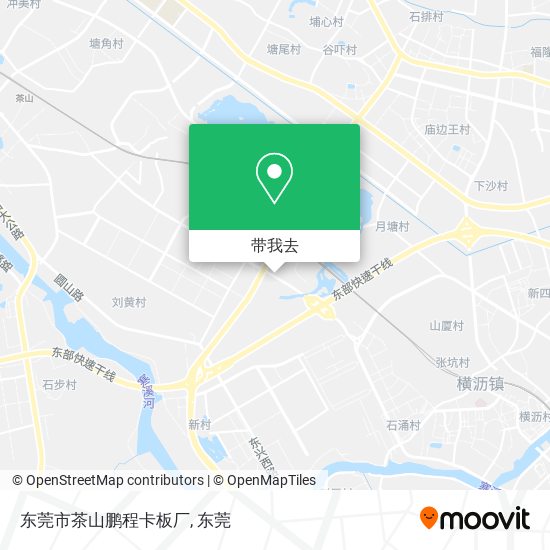 东莞市茶山鹏程卡板厂地图