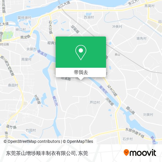 东莞茶山增埗顺丰制衣有限公司地图