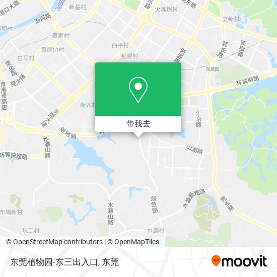 东莞植物园-东三出入口地图