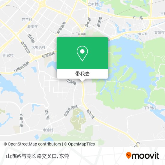 山湖路与莞长路交叉口地图