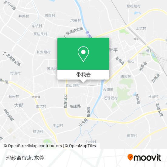 玛纱窗帘店地图