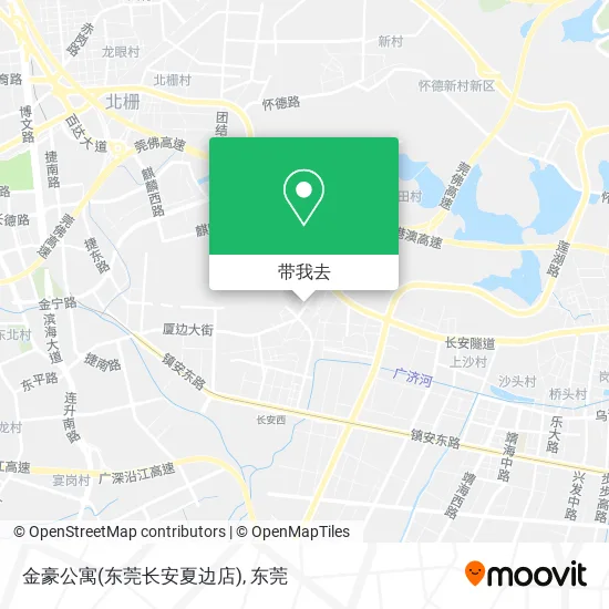 金豪公寓(东莞长安夏边店)地图