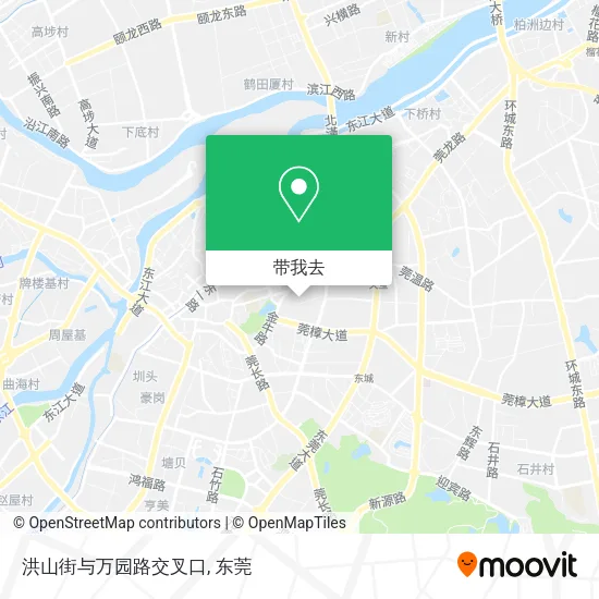 洪山街与万园路交叉口地图