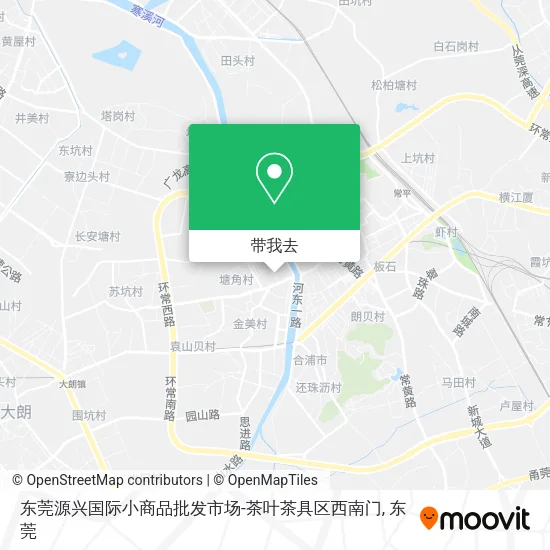 东莞源兴国际小商品批发市场-茶叶茶具区西南门地图
