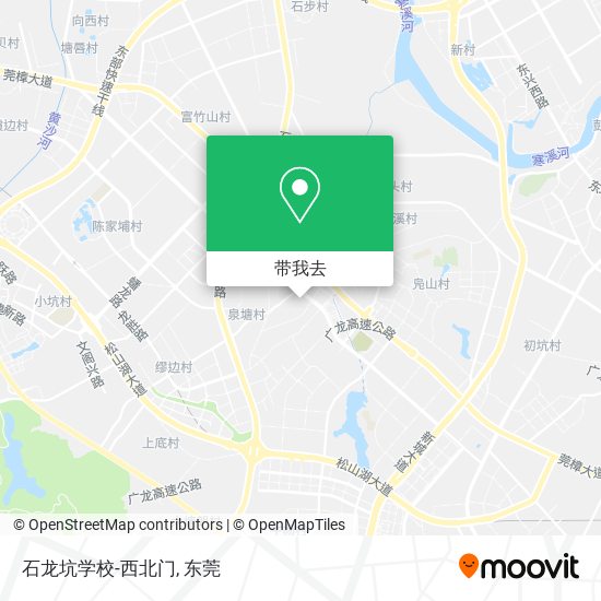 石龙坑学校-西北门地图