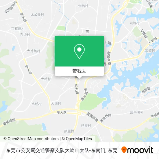 东莞市公安局交通警察支队大岭山大队-东南门地图