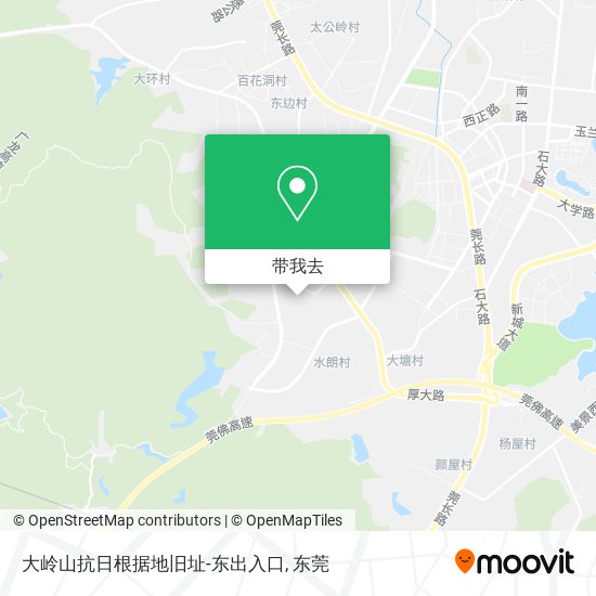 大岭山抗日根据地旧址-东出入口地图