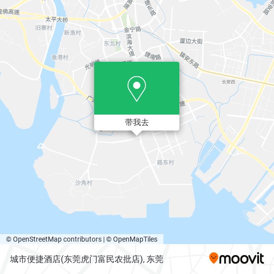 城市便捷酒店(东莞虎门富民农批店)地图