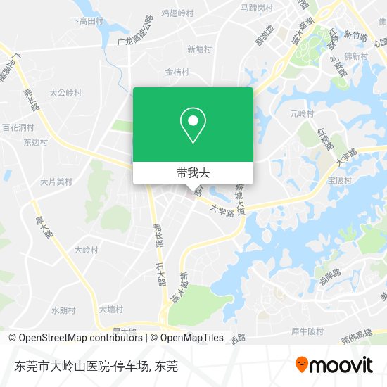 东莞市大岭山医院-停车场地图