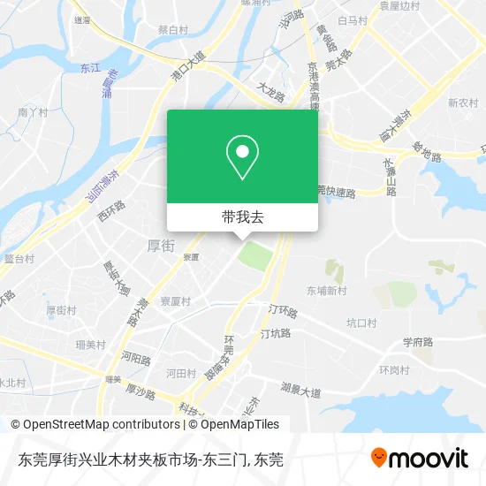 东莞厚街兴业木材夹板市场-东三门地图
