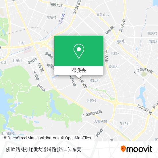 佛岭路/松山湖大道辅路(路口)地图