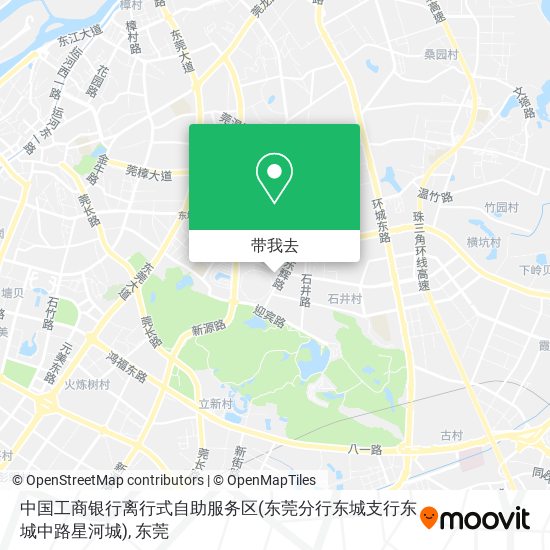 中国工商银行离行式自助服务区(东莞分行东城支行东城中路星河城)地图