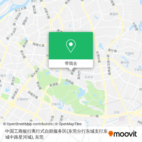 中国工商银行离行式自助服务区(东莞分行东城支行东城中路星河城)地图