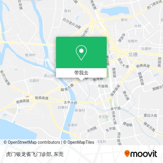 虎门银龙雀飞门诊部地图