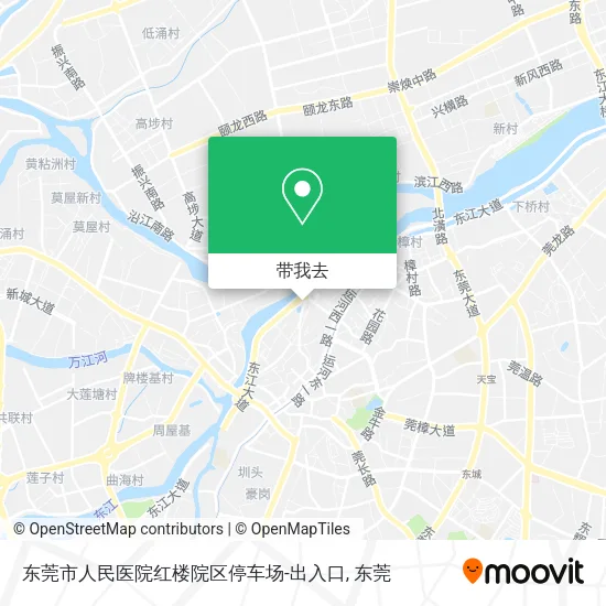 东莞市人民医院红楼院区停车场-出入口地图