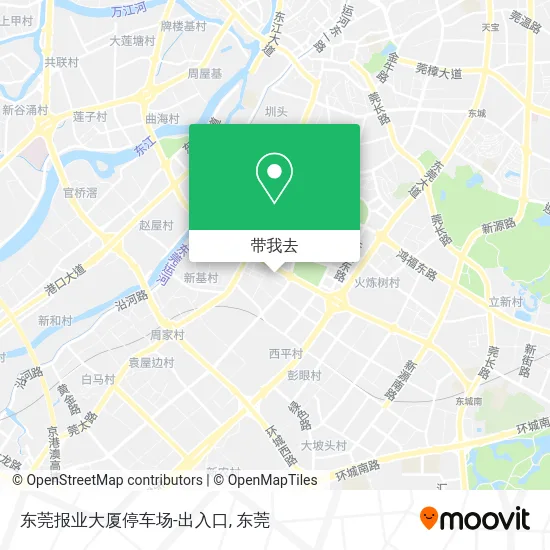 东莞报业大厦停车场-出入口地图