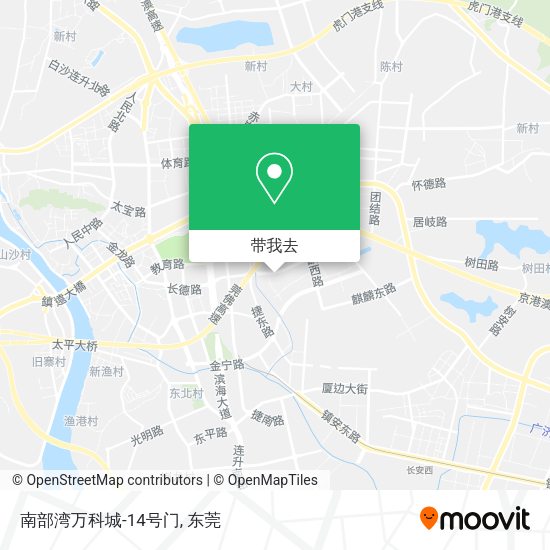 南部湾万科城-14号门地图