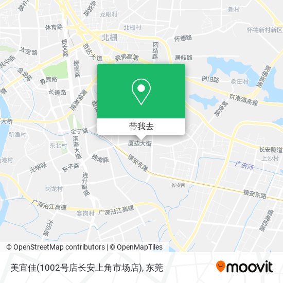 美宜佳(1002号店长安上角市场店)地图