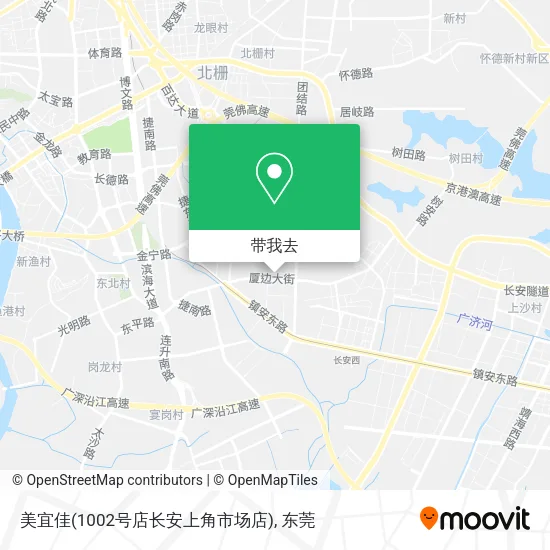 美宜佳(1002号店长安上角市场店)地图