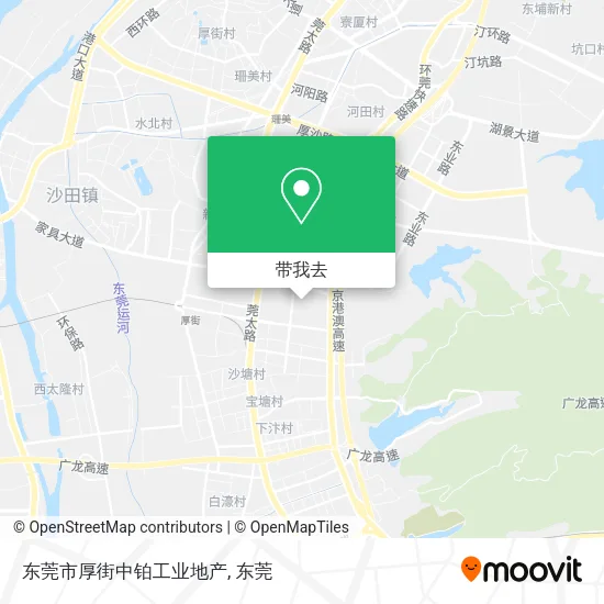 东莞市厚街中铂工业地产地图