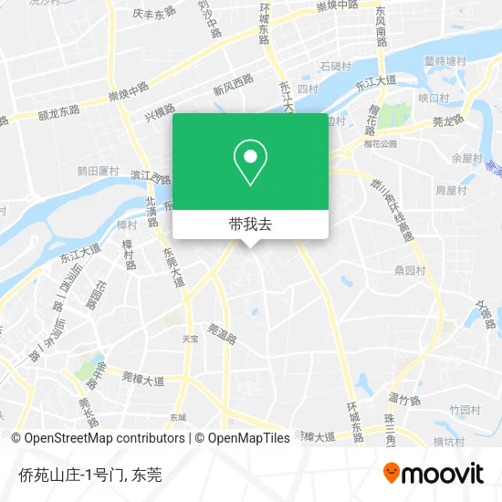 侨苑山庄-1号门地图