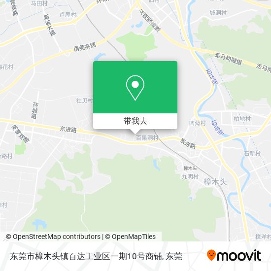 东莞市樟木头镇百达工业区一期10号商铺地图