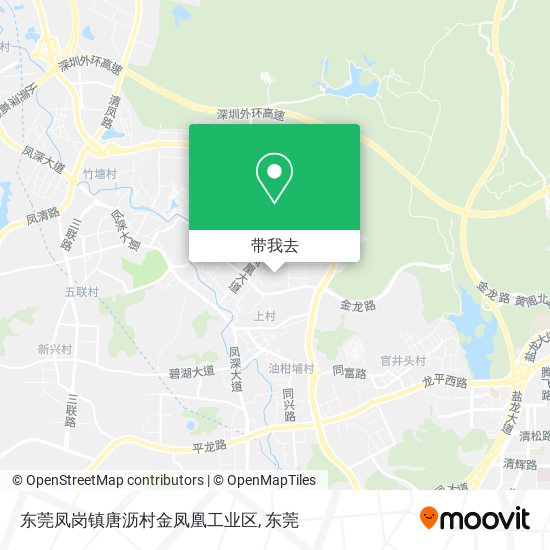 东莞凤岗镇唐沥村金凤凰工业区地图