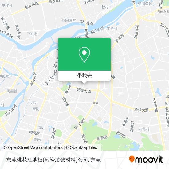 东莞桃花江地板(湘资装饰材料)公司地图