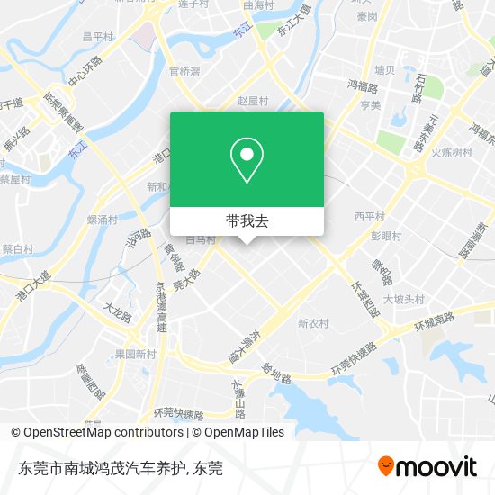 东莞市南城鸿茂汽车养护地图
