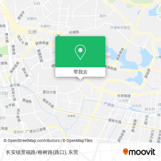 长安镇景福路/榕树路(路口)地图