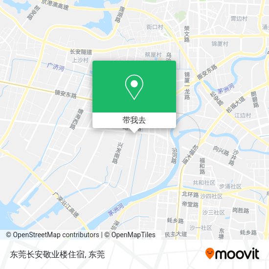东莞长安敬业楼住宿地图