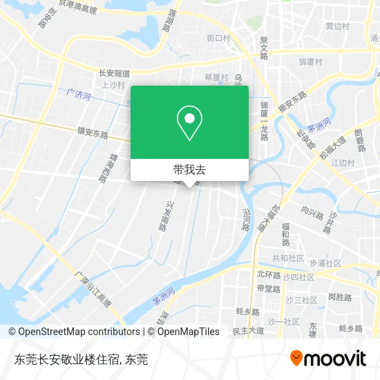 东莞长安敬业楼住宿地图